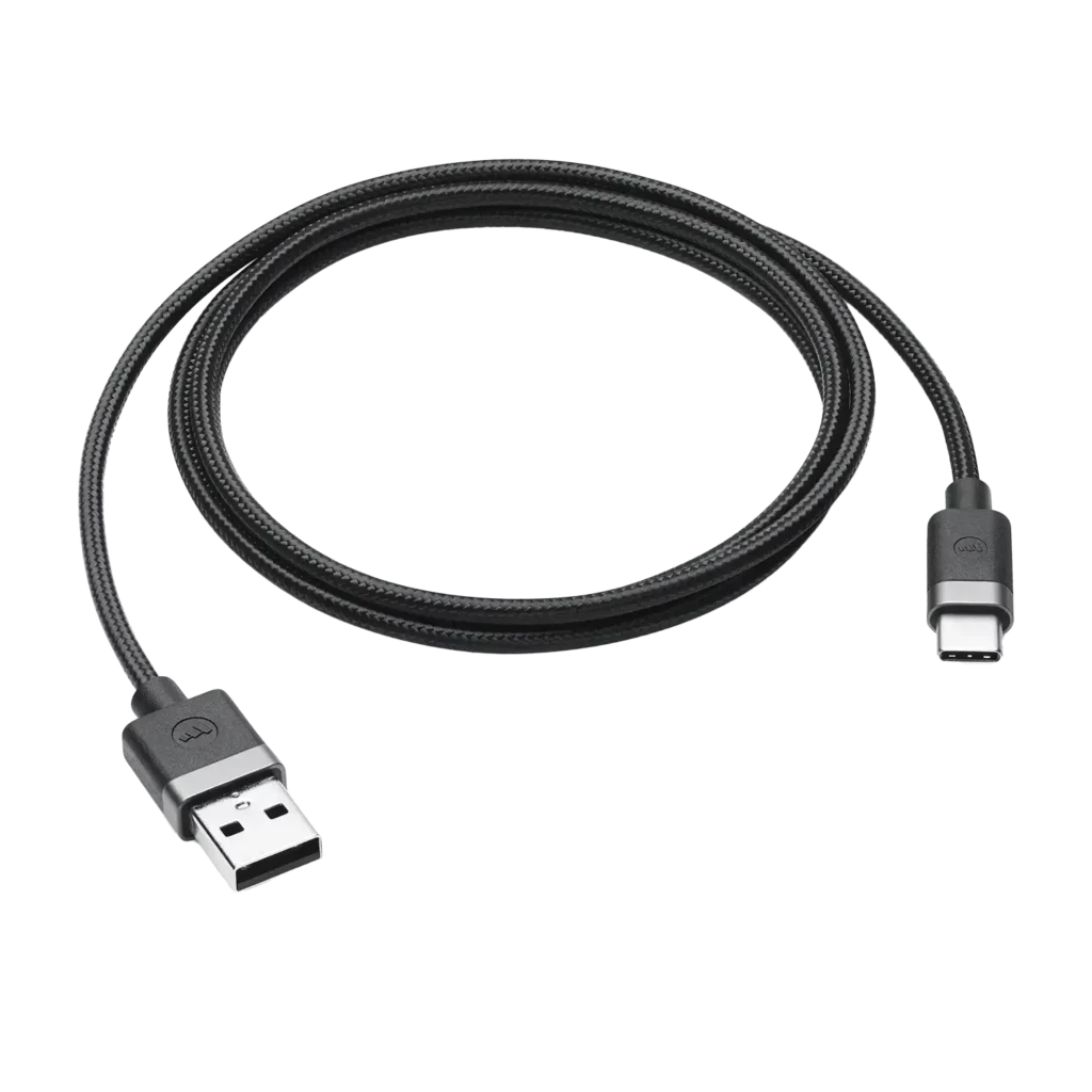 Cable noir USB-A vers USB-C